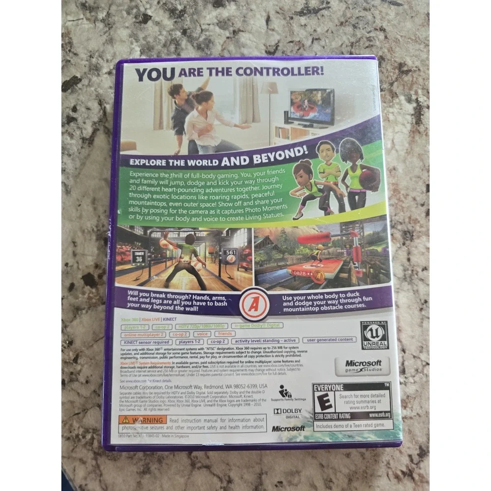 Kinect Adventures XBOX 360 Kinect Sensor Game River Rush W/Manual